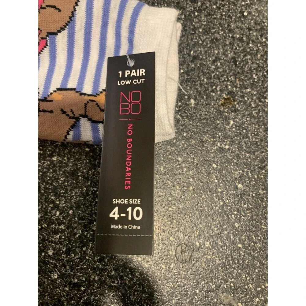 Brand New Dachshund Doxie Dog Ladies No Show Socks No Boundaries Size 4 - 10